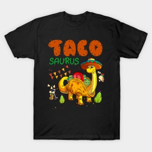 Tacosaurus Taco Dinosaur Dino Cinco De Mayo Mexican T-Shirt